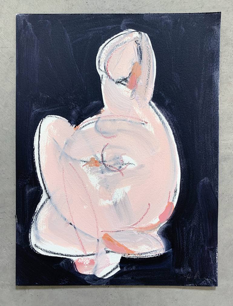 Original Abstract Nude Painting by Heidi Lanino