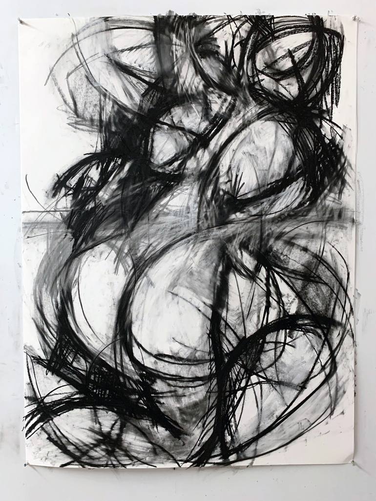 Original Abstract Expressionism Abstract Drawing by Heidi Lanino