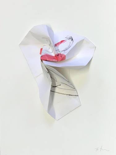 Saatchi Art Artist Heidi Lanino; Drawings, “Folded Female; Listening - Unfold” #art