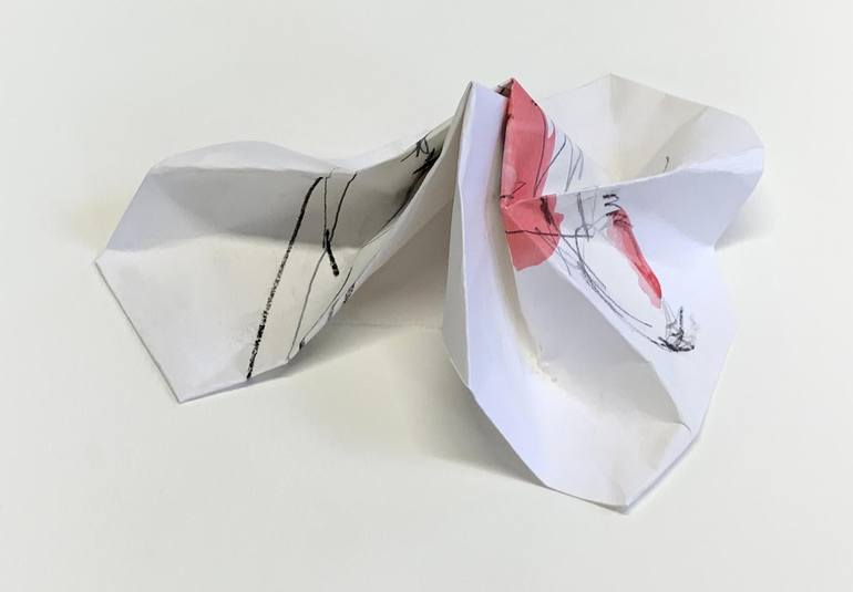 Folded Female; Listening Unfold Drawing by Heidi Lanino Saatchi Art