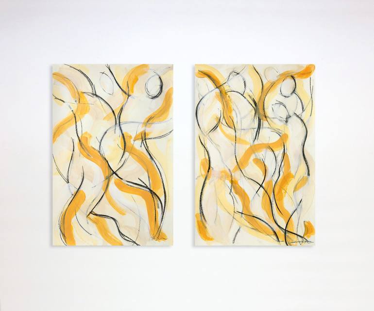 Original Abstract Expressionism Abstract Drawing by Heidi Lanino