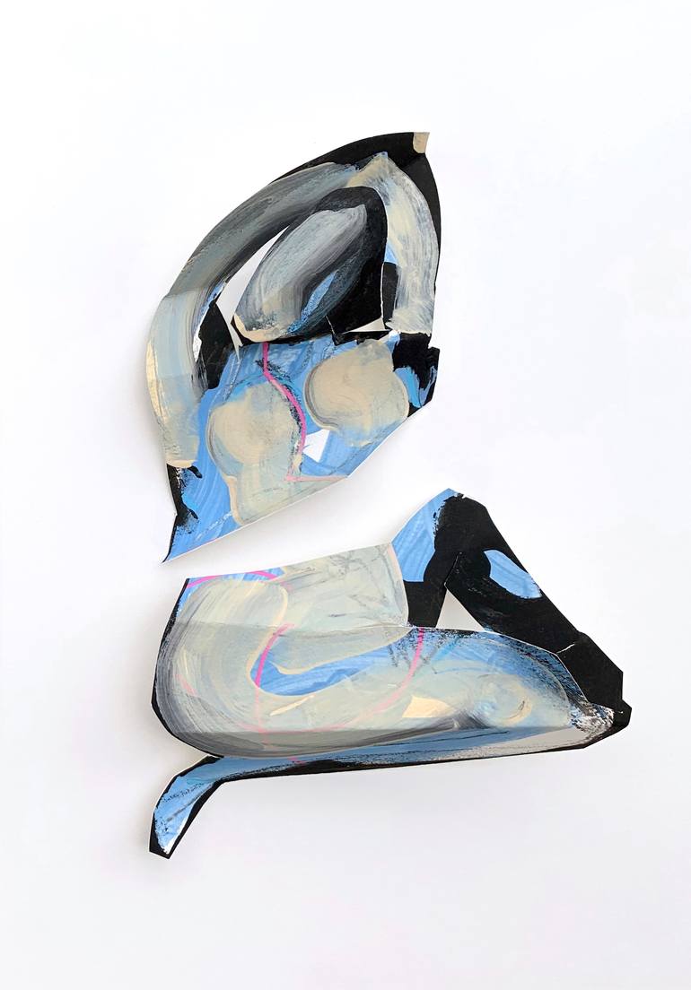 Original Abstract Expressionism Women Drawing by Heidi Lanino