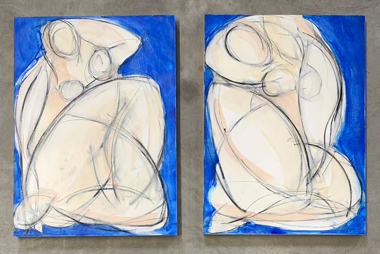 Original Abstract Women Painting by Heidi Lanino