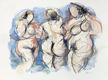 Original Women Drawings by Heidi Lanino