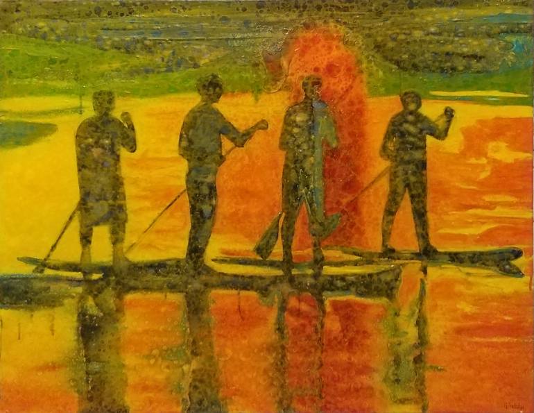 Original Expressionism People Paintings by Gregor Pratneker