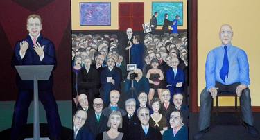 Original Figurative Political Paintings by Michael Guinand