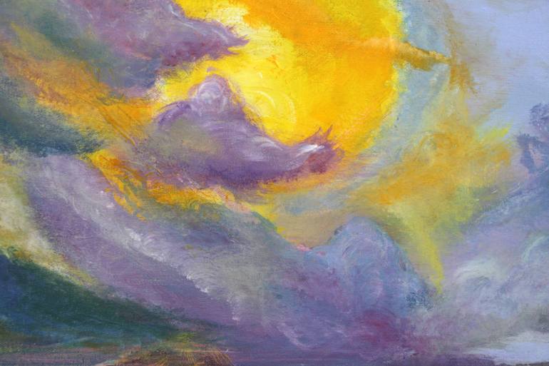 Original Art Deco Landscape Painting by Elena Patel