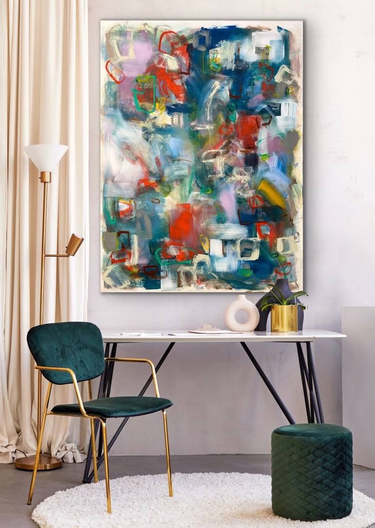 Original Abstract Expressionism Abstract Painting by Linda Donohue