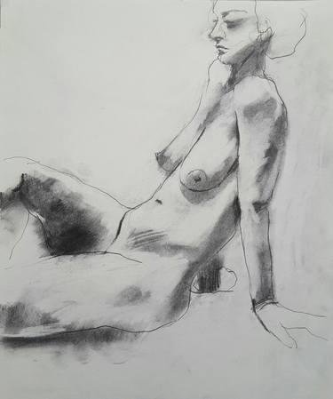 Original Nude Drawing by Richard Stoller