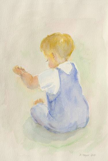 Print of Figurative Children Paintings by Birgitta Steger
