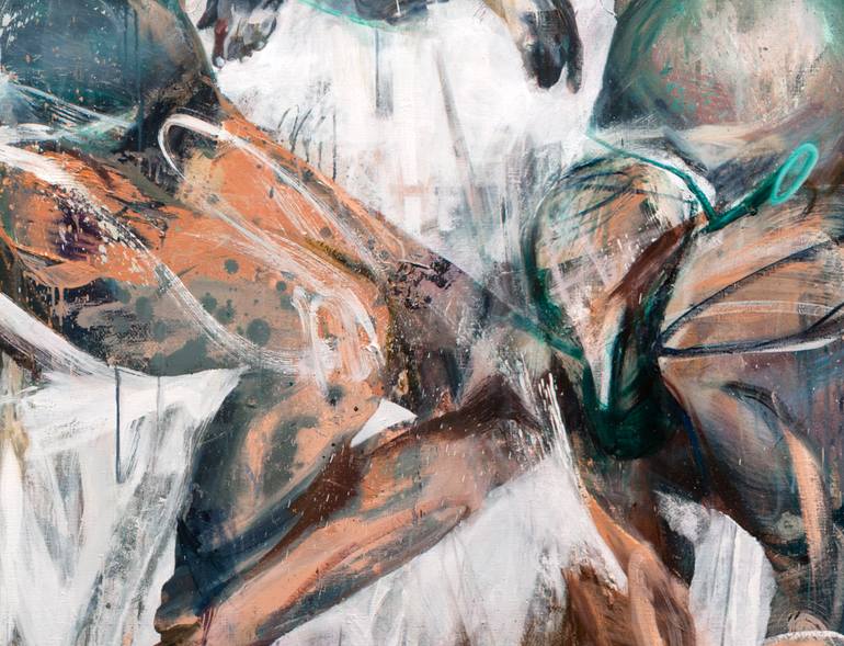 Original Abstract Nude Painting by Grigorii Pavlychev