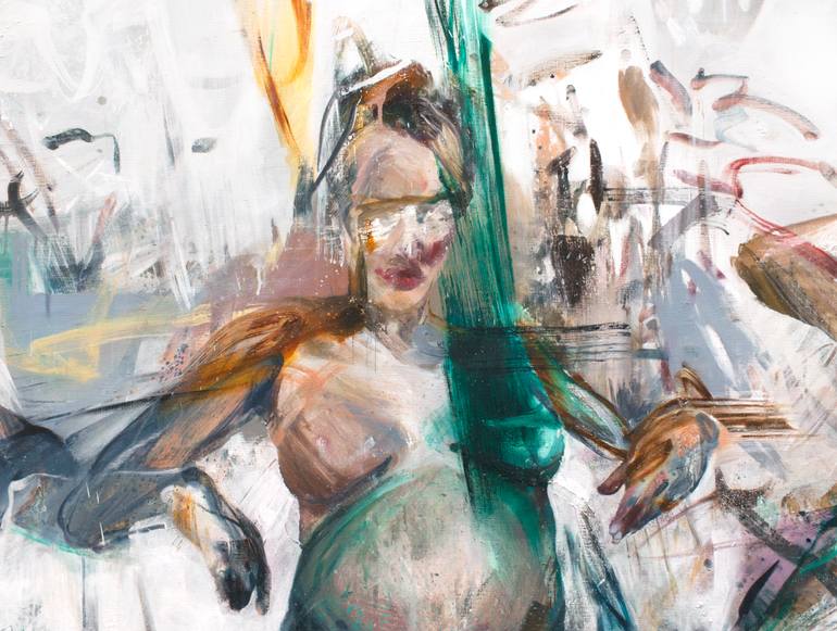Original Abstract Nude Painting by Grigorii Pavlychev