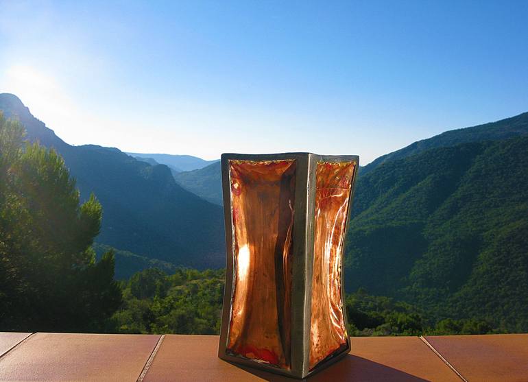 imploded sculpture in the south of France. - Print