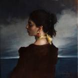 Red Earring Muse by Mahmood Hayat