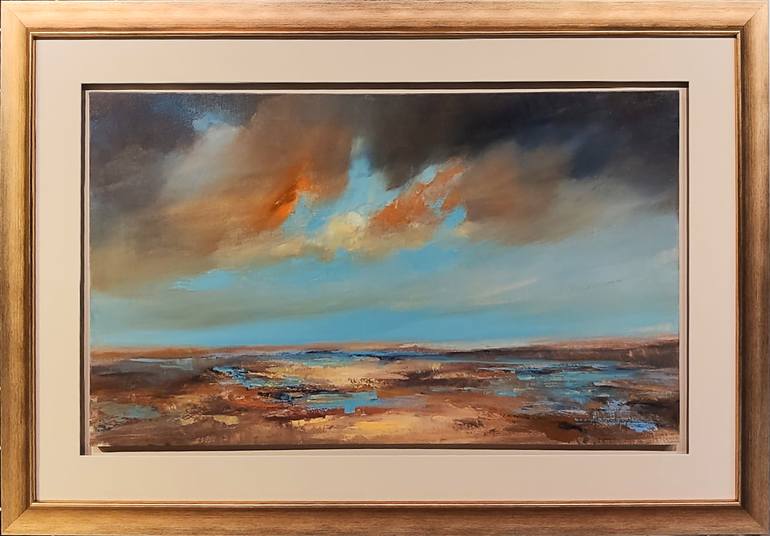 Original Abstract Landscape Painting by Mahmood Hayat