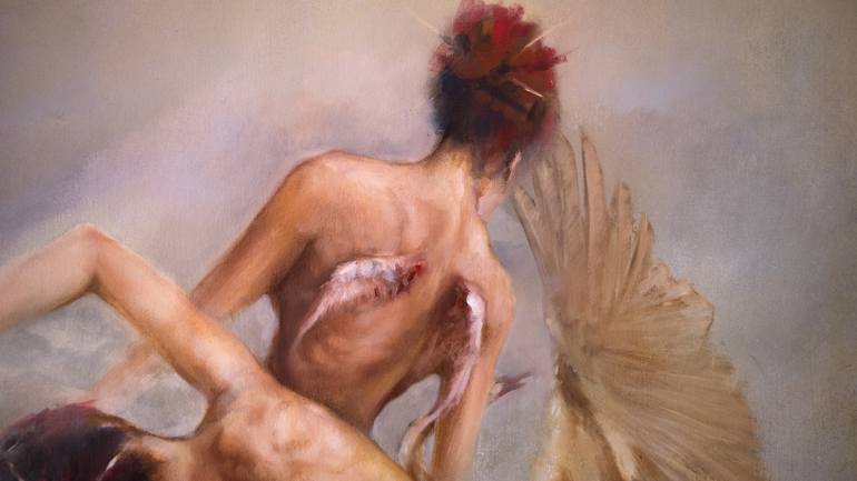 Original Nude Painting by Mahmood Hayat