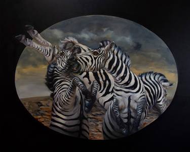 Original Figurative Animal Paintings by Mahmood Hayat