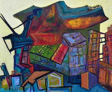Print of Abstract Architecture Paintings by Hanne A Rekkebo