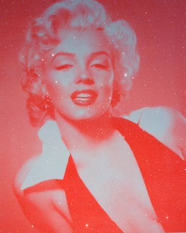 Marilyn Monroe-Neon Red (with diamond dust) - Limited Edition of 30 thumb