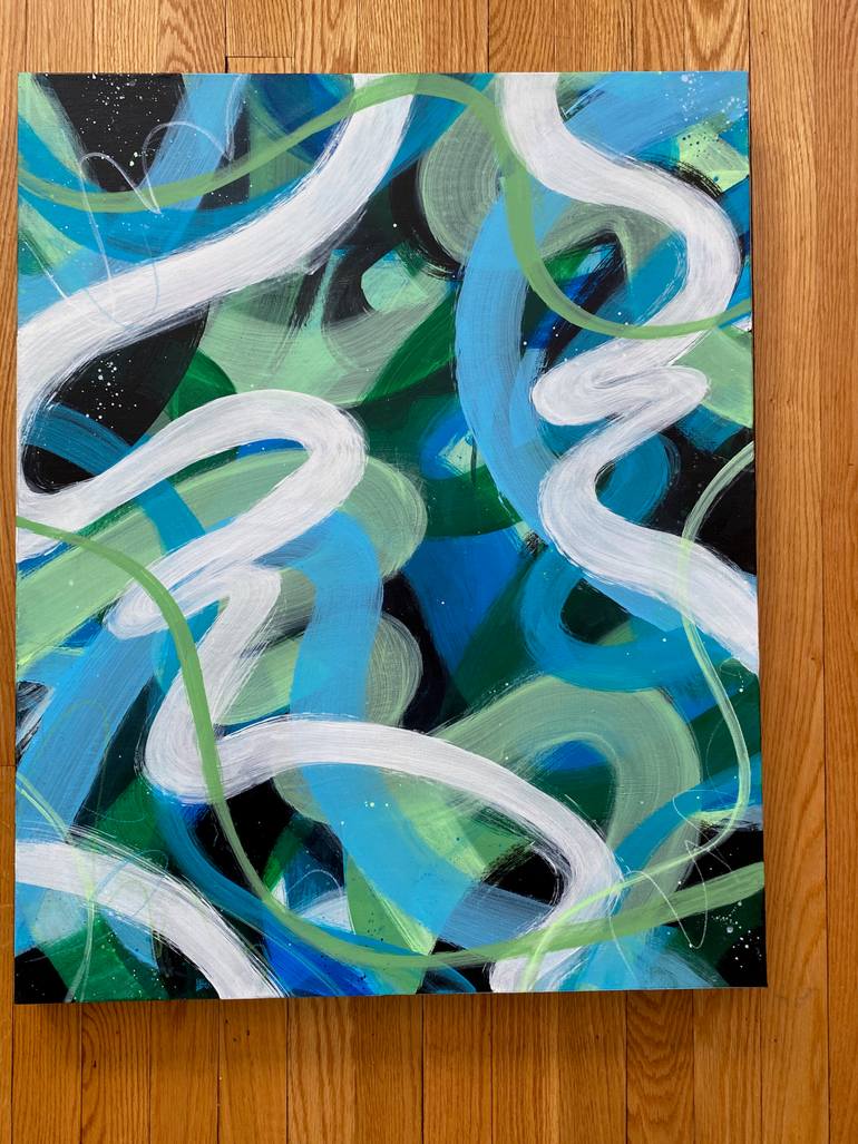 Original Abstract Expressionism Abstract Painting by Kate Marion Lapierre