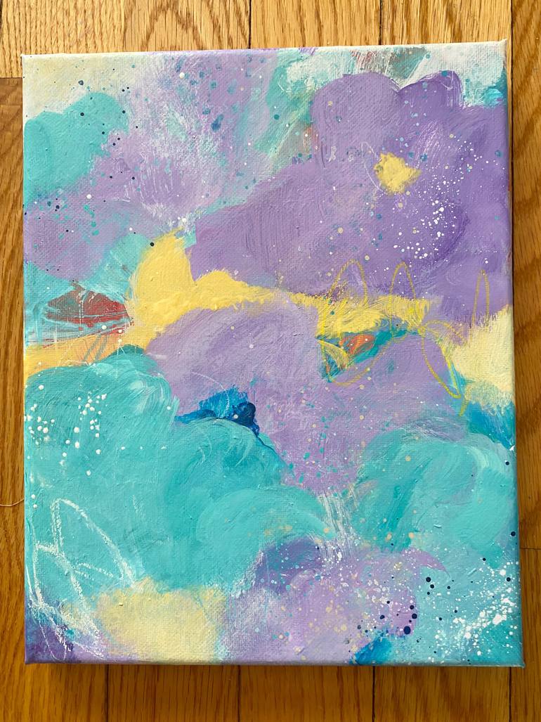 Original Abstract Expressionism Abstract Painting by Kate Marion Lapierre
