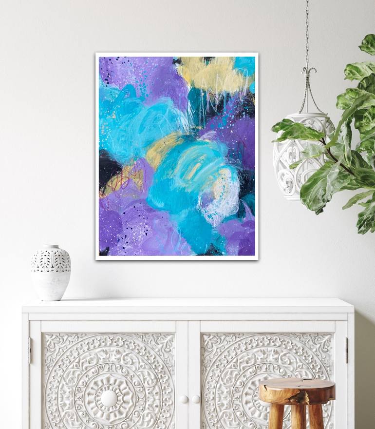 Original Abstract Expressionism Abstract Painting by Kate Marion Lapierre