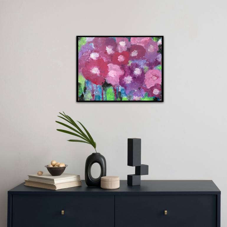 Original Expressionism Floral Painting by Kate Marion Lapierre