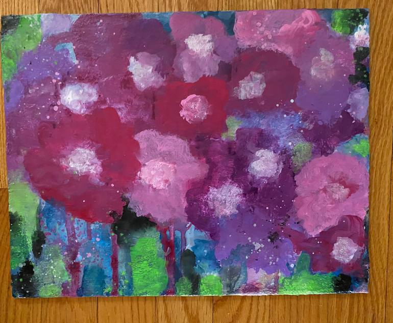 Original Expressionism Floral Painting by Kate Marion Lapierre