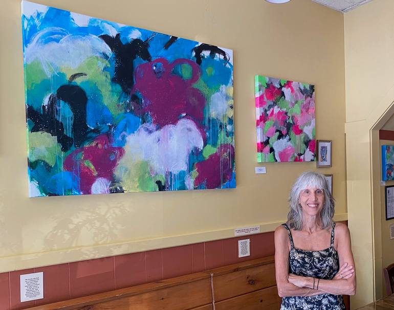 Original Abstract Expressionism Abstract Painting by Kate Marion Lapierre