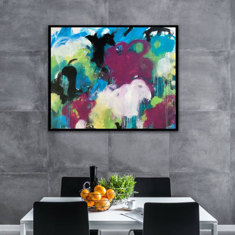 Original Abstract Expressionism Abstract Painting by Kate Marion Lapierre