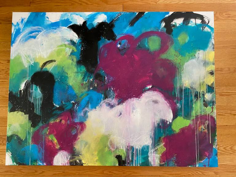 Original Abstract Expressionism Abstract Painting by Kate Marion Lapierre