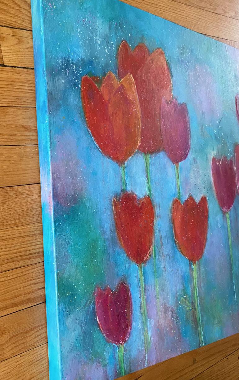 Original Contemporary Floral Painting by Kate Marion Lapierre