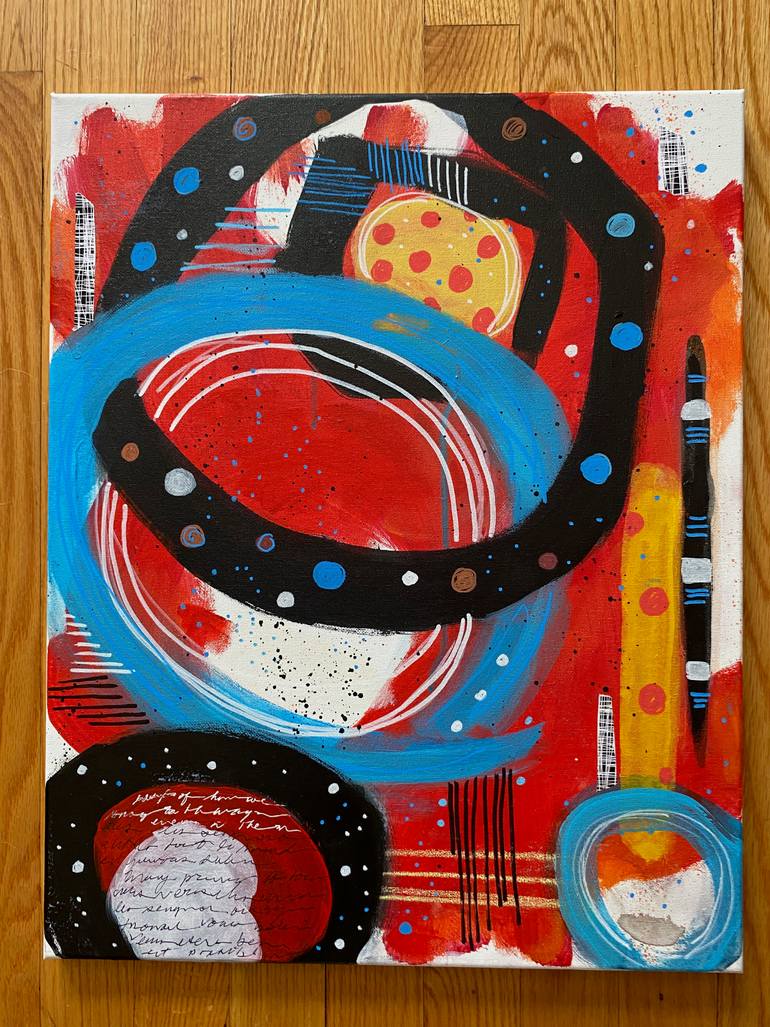 Original Abstract Expressionism Abstract Painting by Kate Marion Lapierre