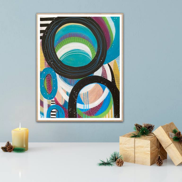 Original Abstract Expressionism Abstract Mixed Media by Kate Marion Lapierre