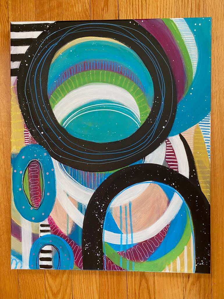 Original Abstract Expressionism Abstract Mixed Media by Kate Marion Lapierre