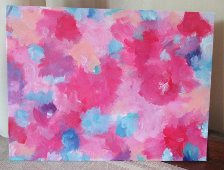 Original Abstract Floral Painting by Kate Marion Lapierre