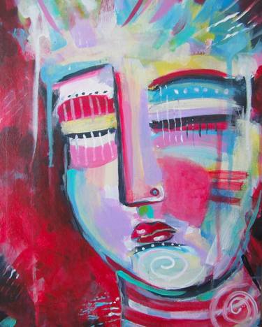 Print of Abstract Portrait Paintings by Kate Marion Lapierre