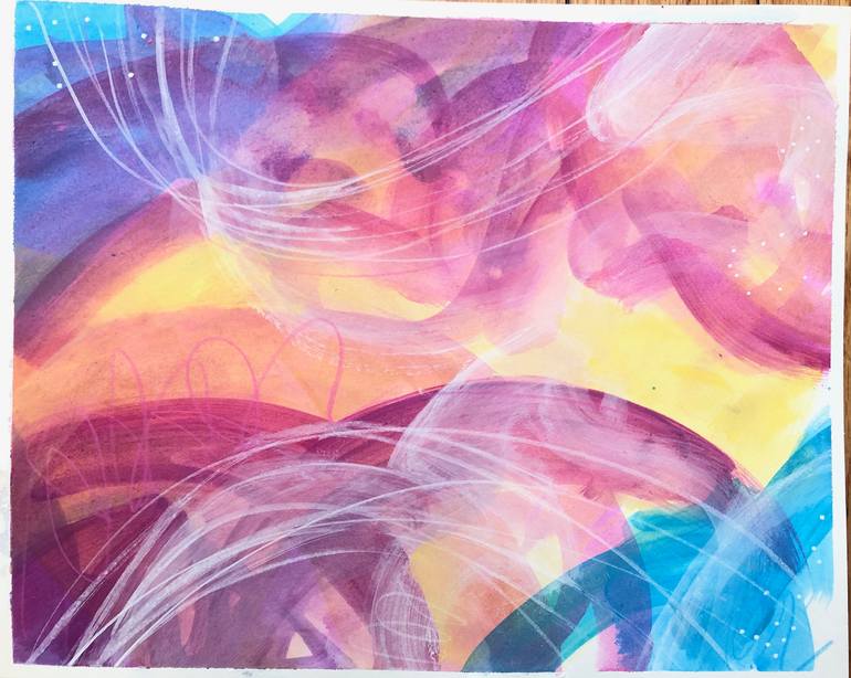 Original Abstract Expressionism Abstract Painting by Kate Marion Lapierre