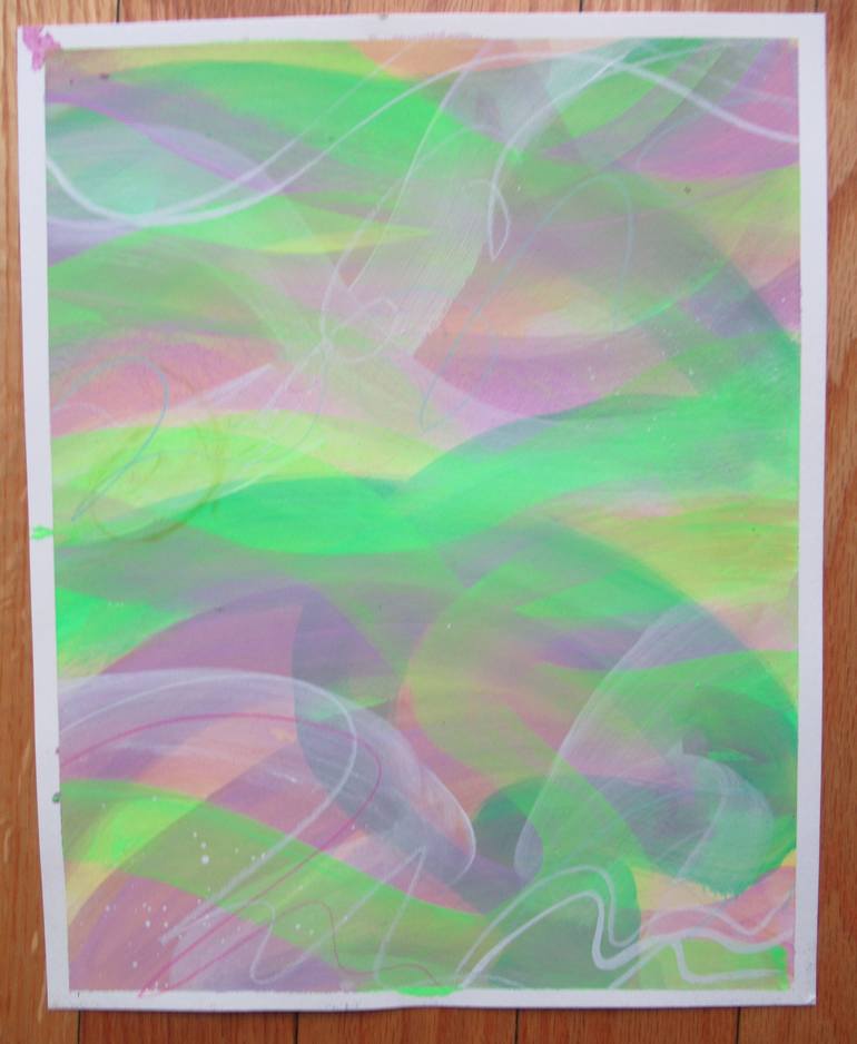 Original Abstract Expressionism Abstract Painting by Kate Marion Lapierre