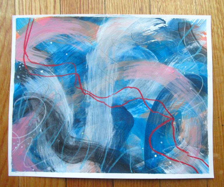 Original Abstract Expressionism Abstract Painting by Kate Marion Lapierre