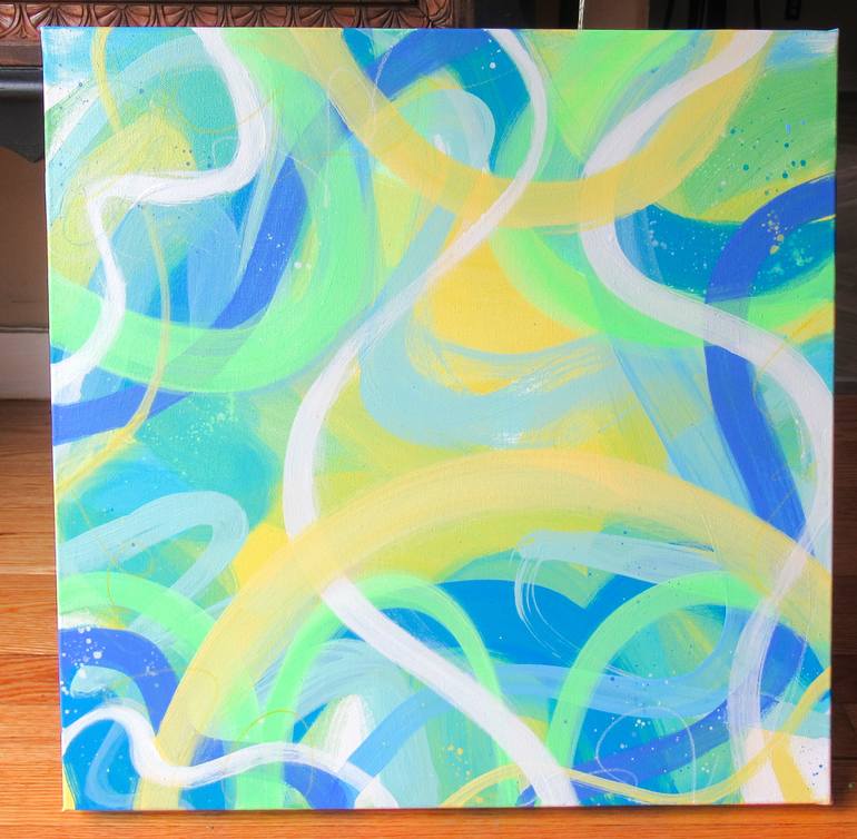 Original Abstract Expressionism Abstract Painting by Kate Marion Lapierre