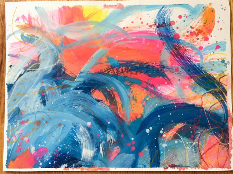 Original Abstract Expressionism Abstract Painting by Kate Marion Lapierre