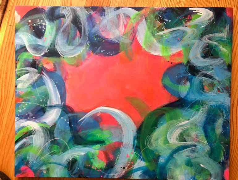 Original Abstract Expressionism Abstract Painting by Kate Marion Lapierre