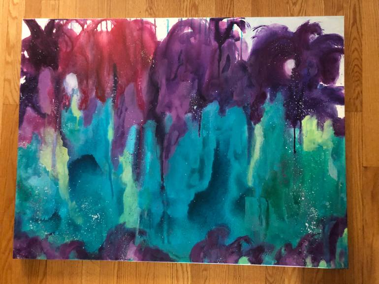 Original Abstract Expressionism Abstract Painting by Kate Marion Lapierre