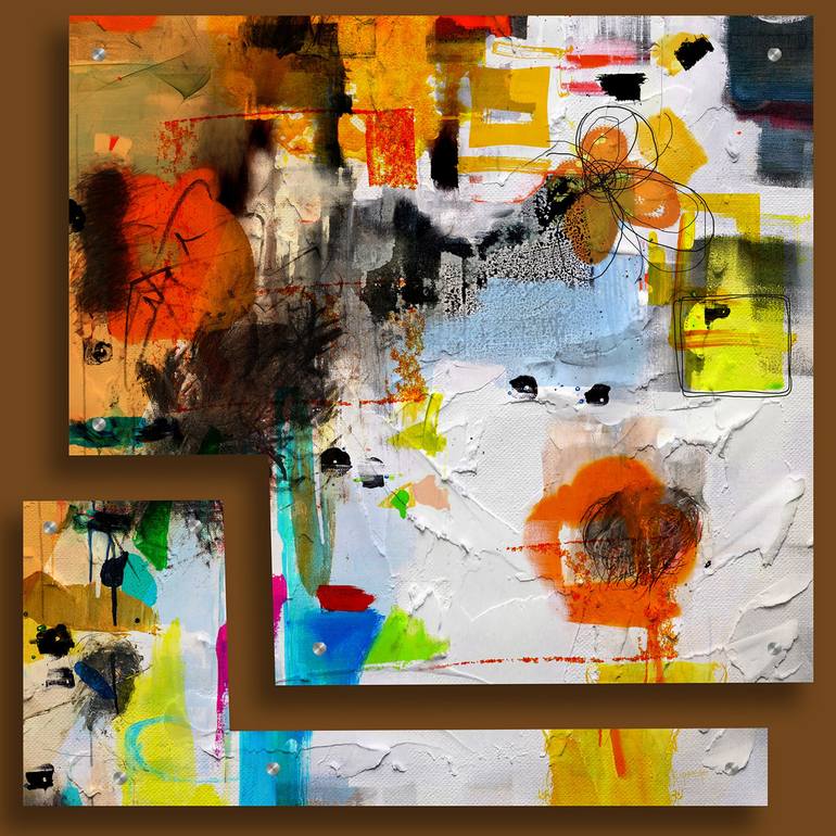 Original Minimalism Abstract Mixed Media by Lynne Godina-Orme