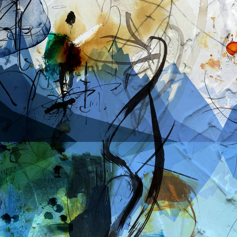 Original Minimalism Abstract Mixed Media by Lynne Godina-Orme