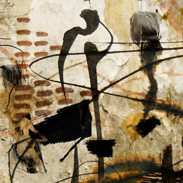 Original Minimalism Abstract Mixed Media by Lynne Godina-Orme