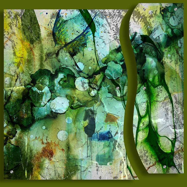 Original Minimalism Abstract Mixed Media by Lynne Godina-Orme