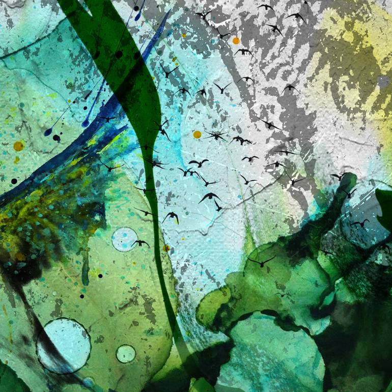Original Minimalism Abstract Mixed Media by Lynne Godina-Orme