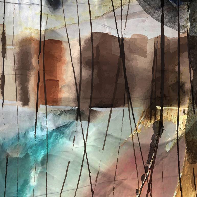 Original Minimalism Abstract Mixed Media by Lynne Godina-Orme